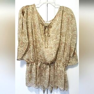 DKNYC 3/4 Sleeve Ivory Blouse